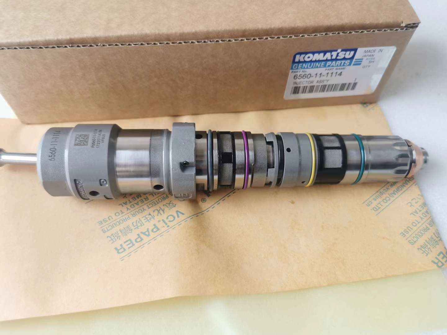 Fuel Injector 6560-11-1114 for Komatsu PC1250-7, fits 6D170 / Cummins QSK60 QSK23 Engine, Cummins Part No.: 4902827, 4902828