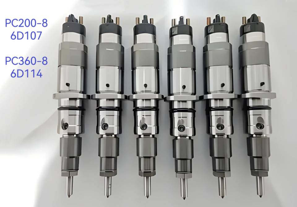 适用于小松PC200-8 (6D107)的燃油喷射器6754-11-3011，博世零件号：0445120231、0445120059