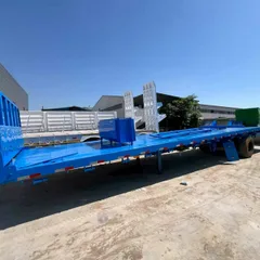 Export Heavy Duty Low Platform Semi Trailer with FUWA/BPW Axle, Optional Hydraulic Ramp & Gooseneck
