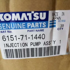 Fuel Injection Pump 6151-71-1440 for Komatsu WA450-3 Wheel Loader, S6D125-1/SA6D125E Diesel Engine, 6-Cylinder In-line Mechanical Pump Assembly.