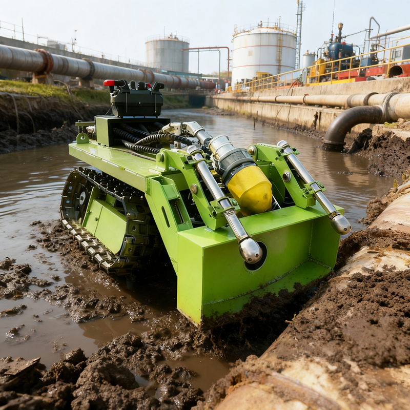 Underwater dredging robot (for pipelines)