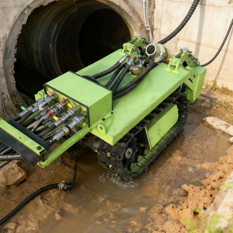 Underwater dredging robot (for pipelines)