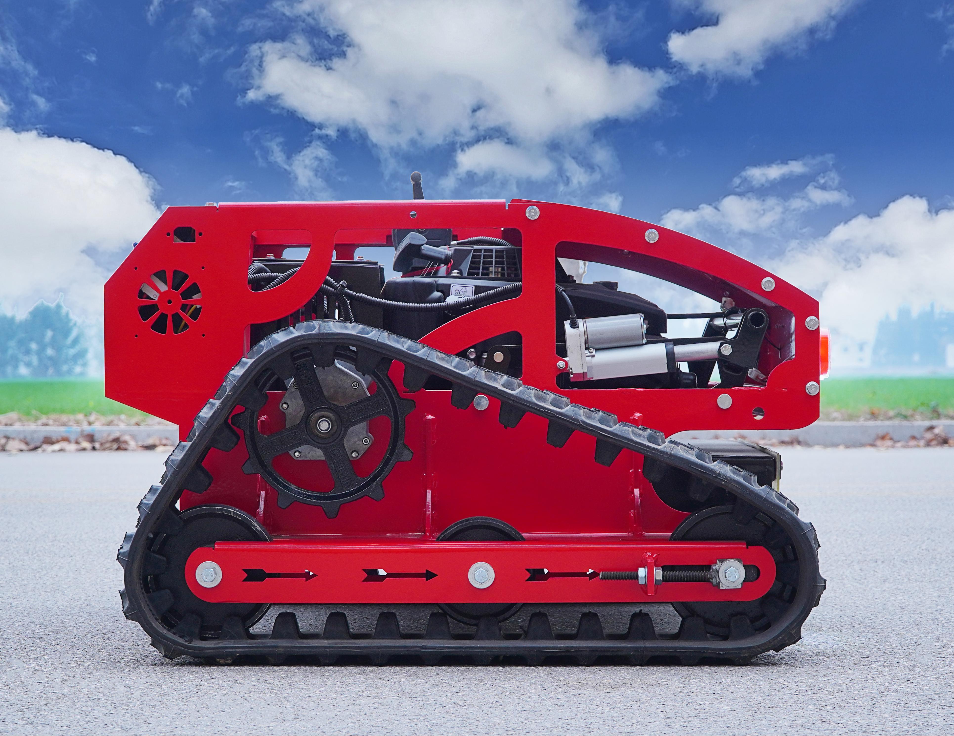 High Productivity Agricultural CE EPA Zero Turn Mini Tractor Robot Remote Smart Gasoline Engine & Bearing Field Mower Red