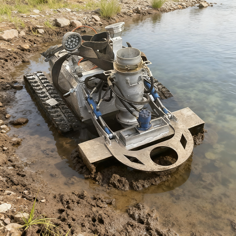 Robot de dragado submarino (a 50 m bajo el agua)