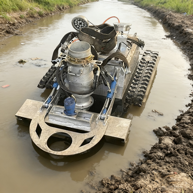 Robot de dragado submarino (a 50 m bajo el agua)