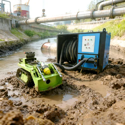 Underwater dredging robot (for pipelines)