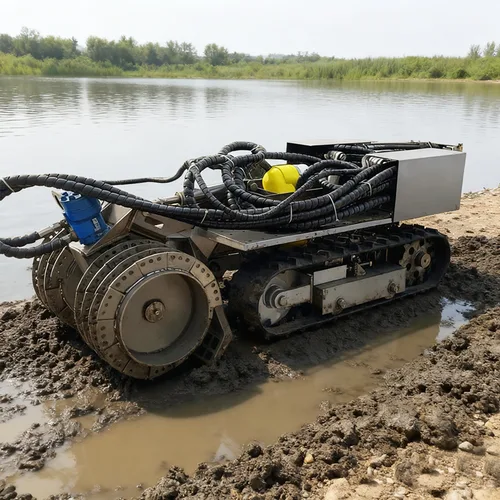 Robot de dragado submarino (versión averiada)