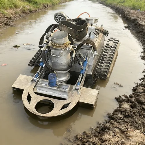 Robot de dragado submarino (a 50 m bajo el agua)