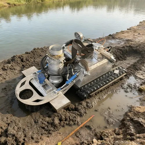 Robot de dragado submarino (a 50 m bajo el agua)