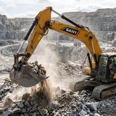 Excavadora de alta resistencia (35T) | SANY SY335H para minería y movimiento de tierras | Exportador global