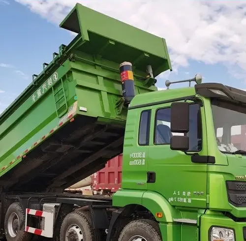 Camión volquete SHACMAN DELONG X3000 6×4 usado del 2021, caja de cambios de 12 velocidades, volquete para escoria minera, entrega en el puerto de Kashgar.