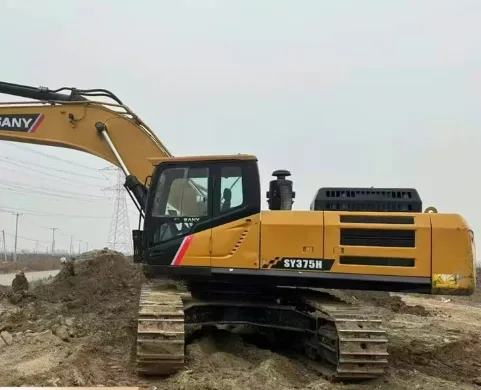 Excavadora SANY SY375H usada del 2022 con motor ISUZU, 67000~68000 USD. Entrega en el puerto fronterizo de Kashgar.
