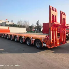 3 Axle Drop Side Semi Trailer, Straight Beam Side Wall Cargo Semi-trailer for Steel & Bulk Goods Transport