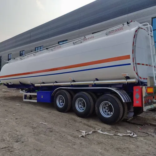 Semirremolque cisterna de combustible de 3 ejes, camión cisterna de 85 m³ para diésel, gasolina y petróleo, semirremolque cisterna para transporte de líquidos peligrosos.