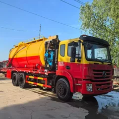 Camión cisterna Dongfeng 6×4 combinado de chorro y succión para aguas residuales, camión cisterna de alta presión para limpieza de alcantarillado, mantenimiento de fosas sépticas y tuberías.