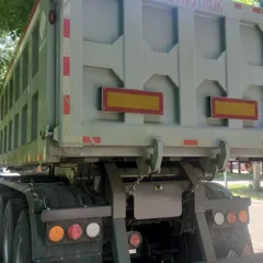 Semirremolque basculante trasero de cuatro ejes, semirremolque basculante de servicio pesado para estiércol y piedra de mina.
