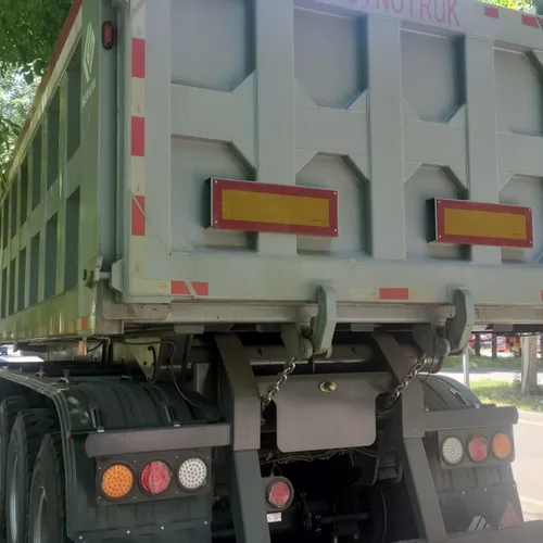 Semirremolque basculante trasero de cuatro ejes, semirremolque basculante de servicio pesado para estiércol y piedra de mina.