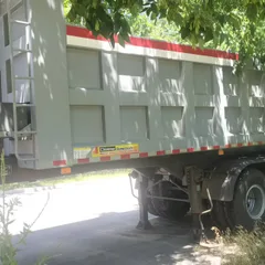 Semirremolque basculante trasero de cuatro ejes, semirremolque basculante de servicio pesado para estiércol y piedra de mina.