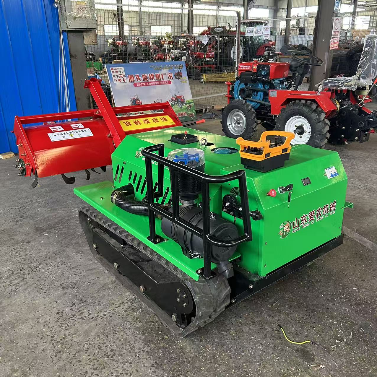 Gas-Electric Hybrid Tracked Rotary Tiller