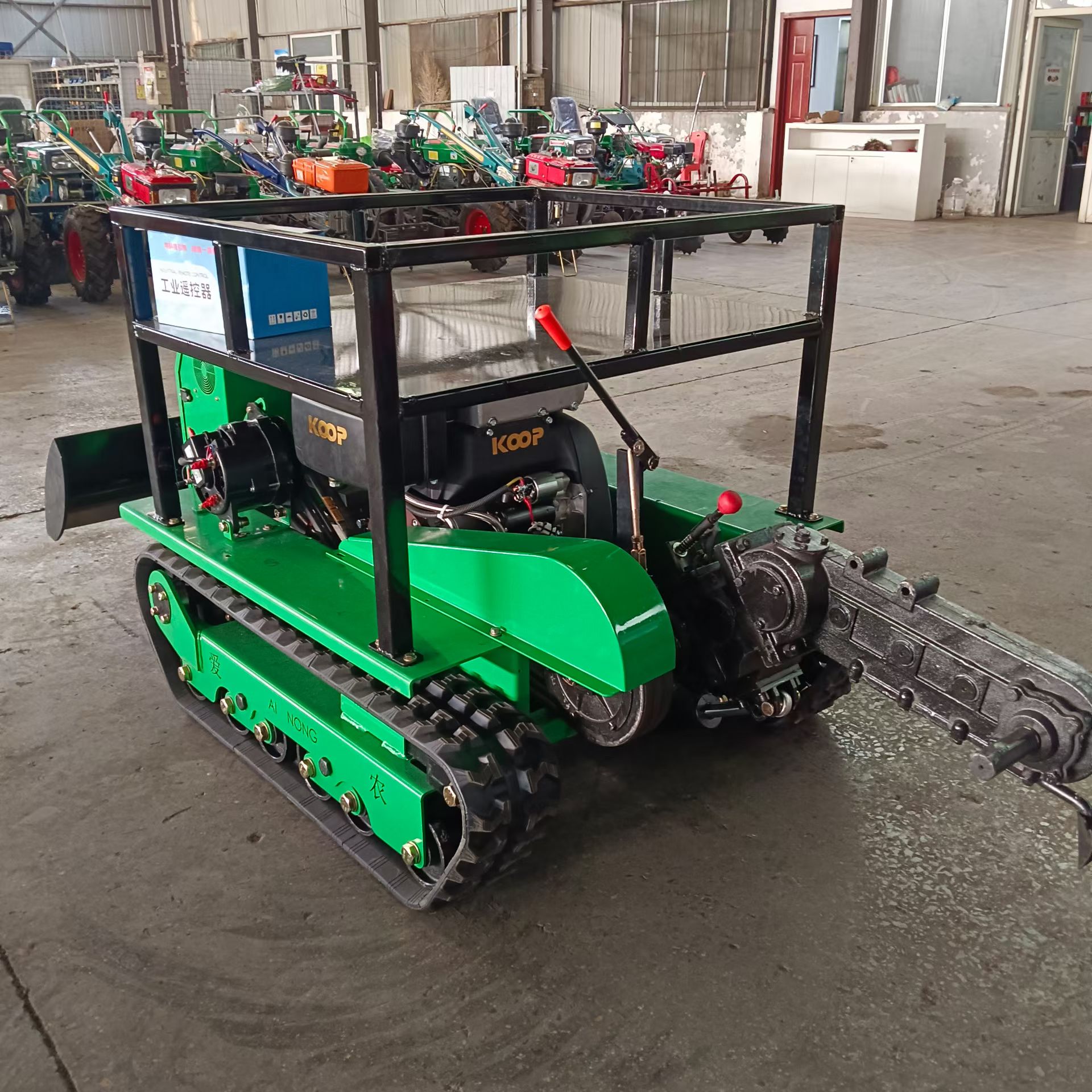 Gas-Electric Hybrid Tracked Rotary Tiller