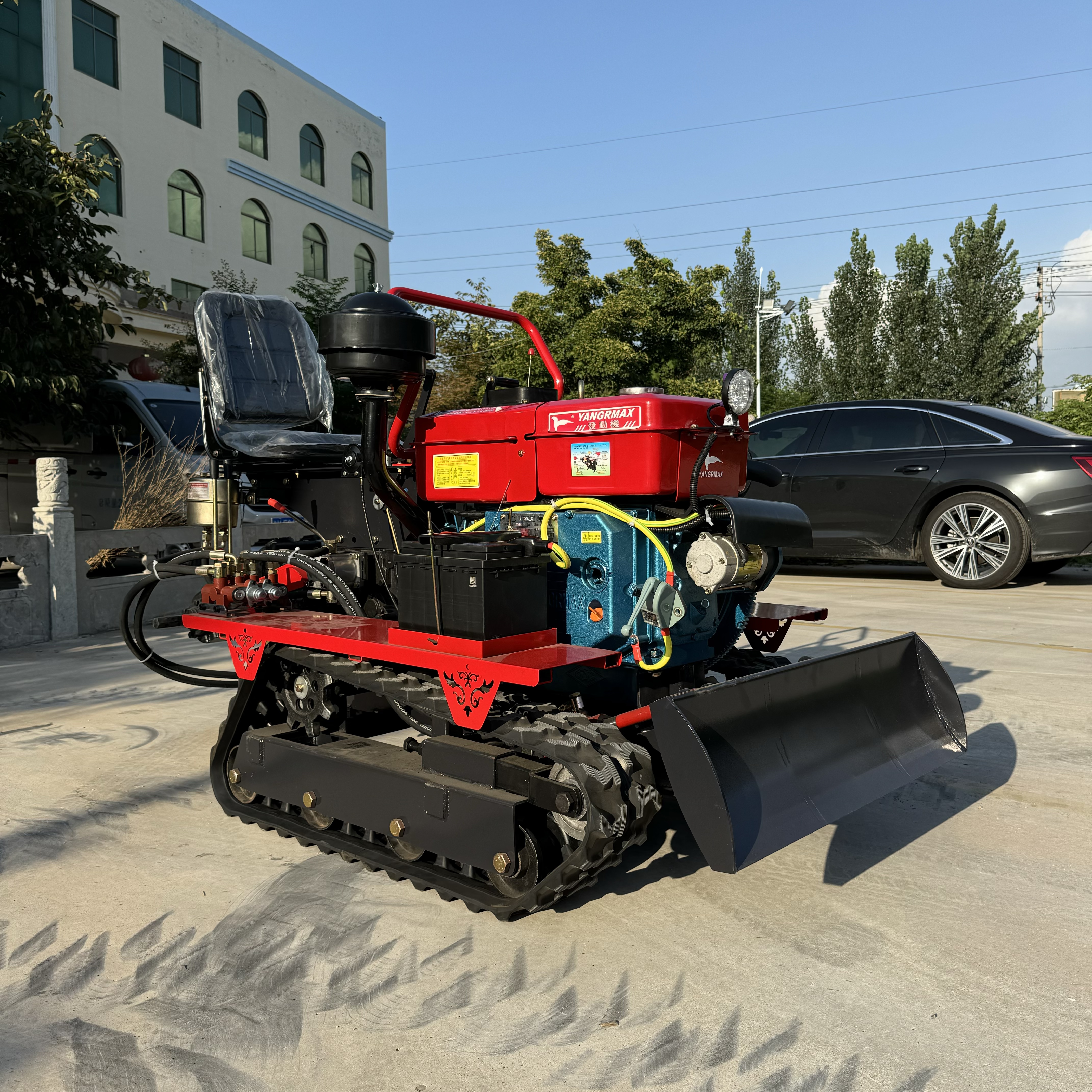 25-HP Ride-On Tracked Rotary Tiller