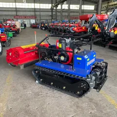 Multi-Function Remote-Controlled Gas-Electric Hybrid Tracked Rotary Tiller Drop Shipping Available
