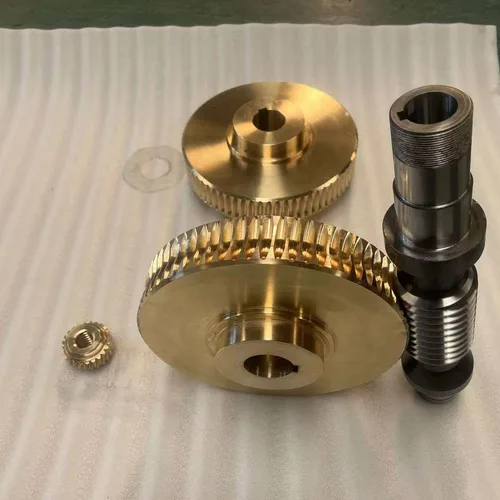 Custom Zero-Backlash Double-Lead Worm Gear for Screw Jack Spare Parts