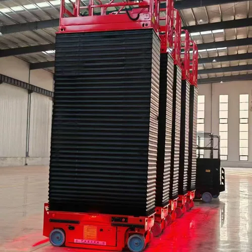 Plataforma elevadora de tijera autopropulsada personalizada de 6 m, plataforma de trabajo aérea electrohidráulica.