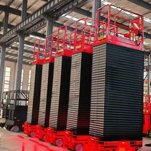 Plataforma elevadora de tijera autopropulsada personalizada de 6 m, plataforma de trabajo aérea electrohidráulica.