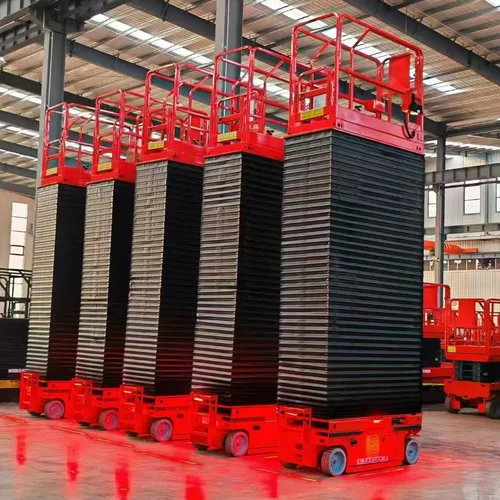 Plataforma elevadora de tijera autopropulsada personalizada de 6 m, plataforma de trabajo aérea electrohidráulica.