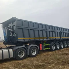 Popular models for Central Asia: 5-axle heavy-duty side tipper semi-trailer