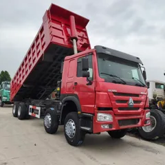 Used Sinotruk Howo 8×4 Dump Truck, 371HP Euro II Engine, Heavy-duty Tipper for Mining & Construction