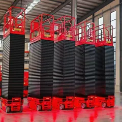 Plataforma elevadora de tijera autopropulsada personalizada de 6 m, plataforma de trabajo aérea electrohidráulica.