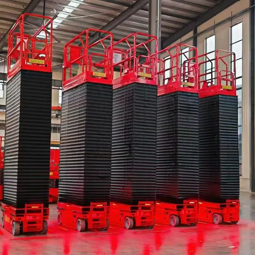 Plataforma elevadora de tijera autopropulsada personalizada de 6 m, plataforma de trabajo aérea electrohidráulica.