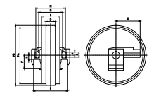 SD16 Bulldozer Idler Wheel, Model T16, for SD16/TY160/D60/D65 Undercarriage Guide Parts