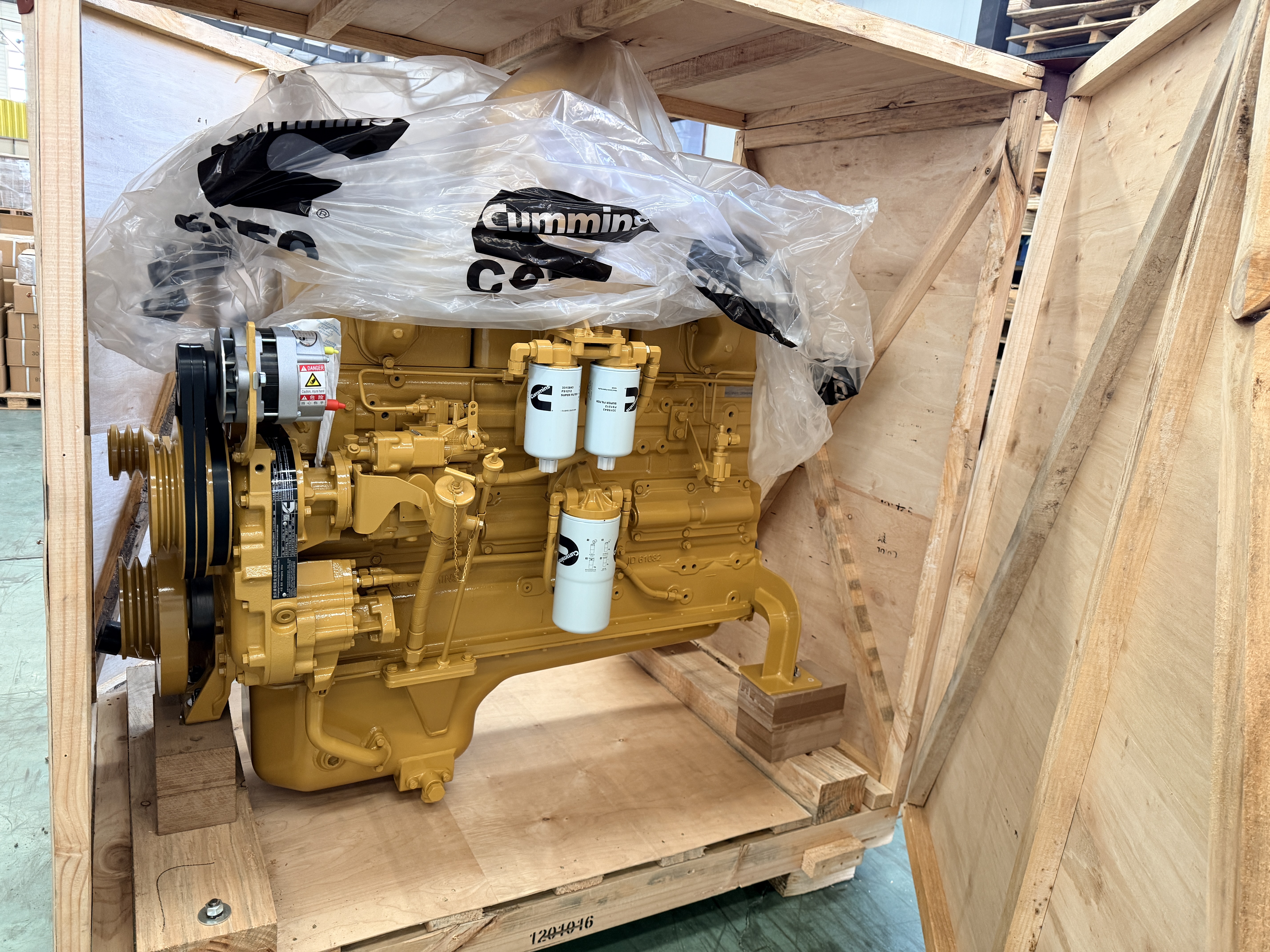 280HP Cummins Engine for SD22 Bulldozer, OEM Mounting Feet & Flywheel Housing Direct Fit