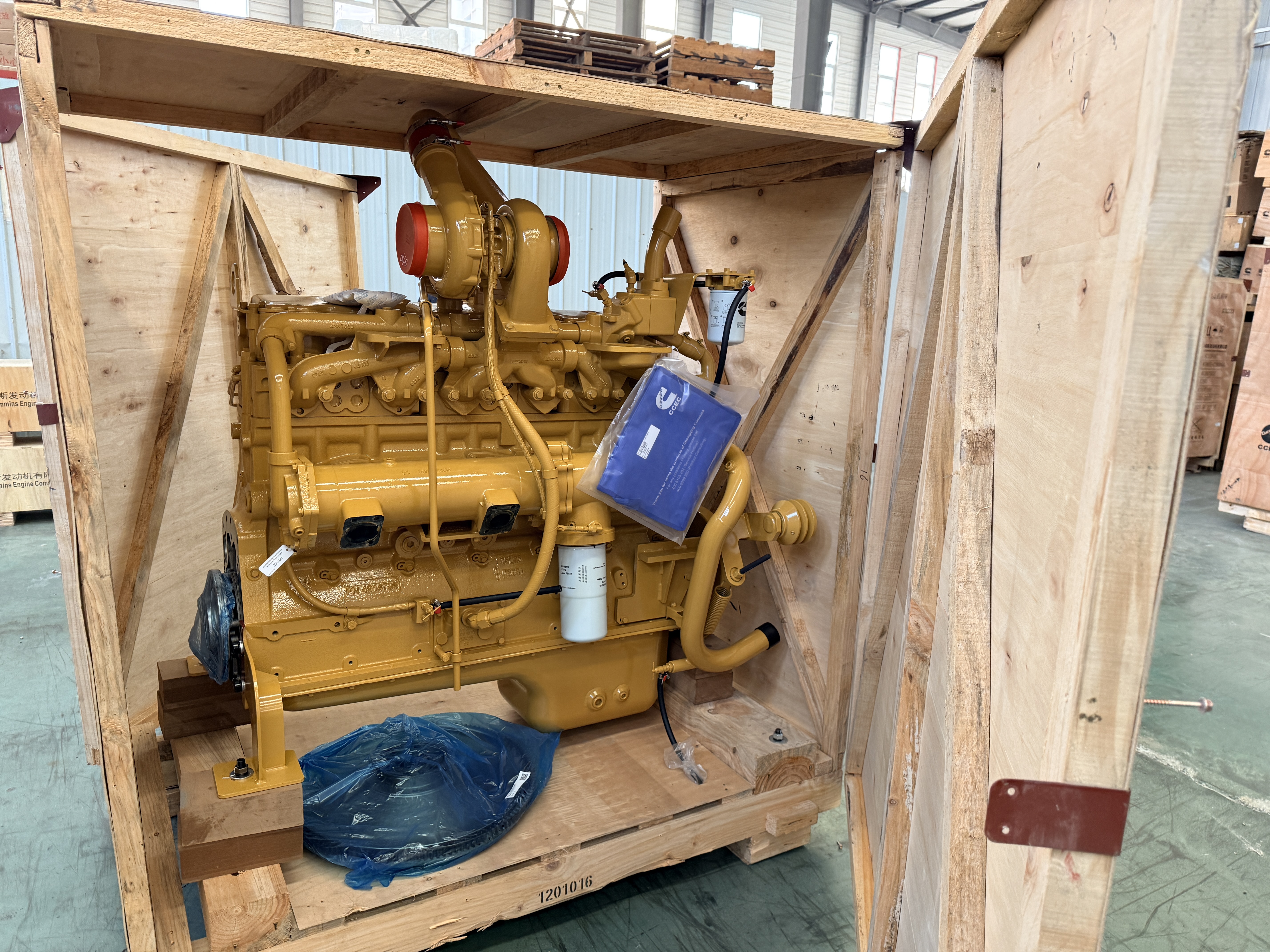 280HP Cummins Engine for SD22 Bulldozer, OEM Mounting Feet & Flywheel Housing Direct Fit