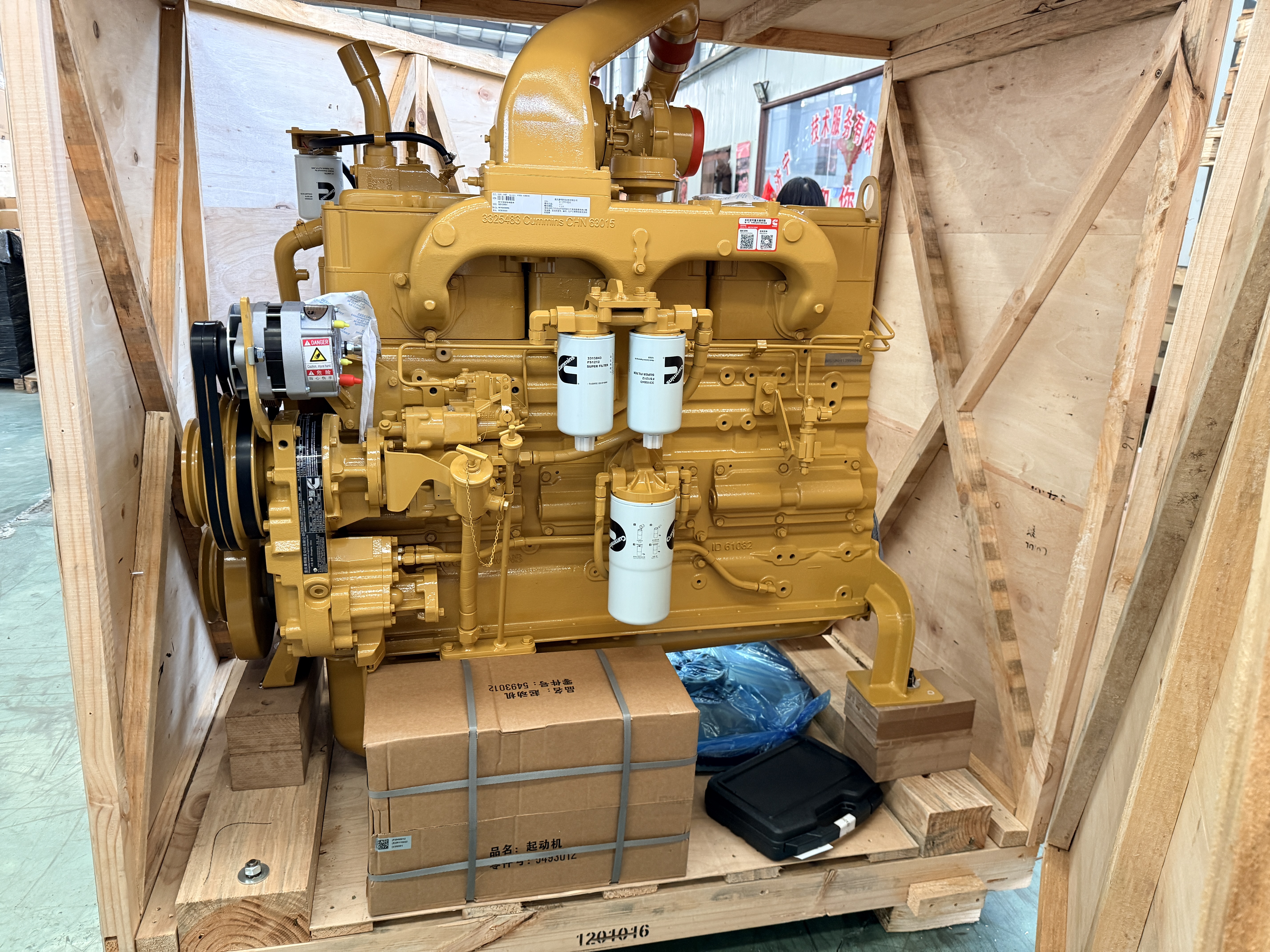 280HP Cummins Engine for SD22 Bulldozer, OEM Mounting Feet & Flywheel Housing Direct Fit