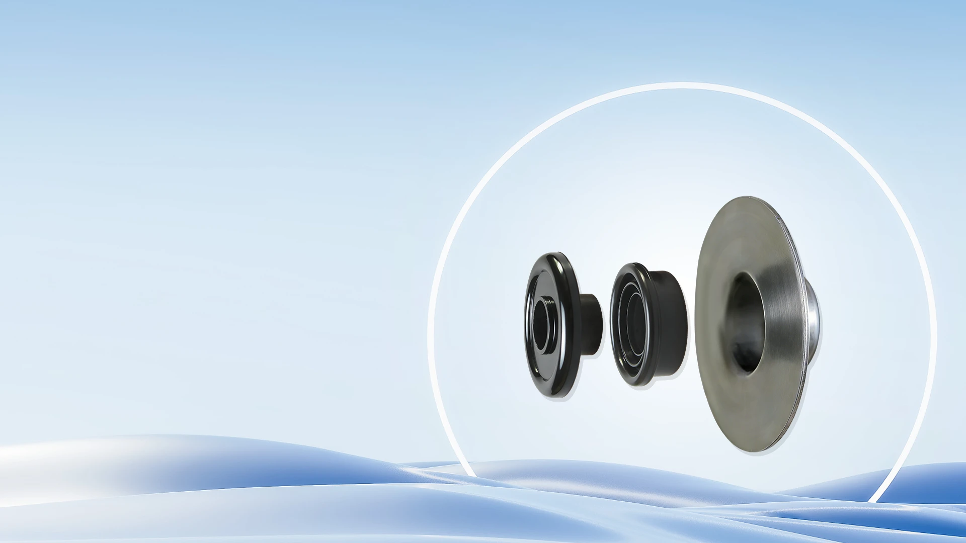 TK Type II Enhanced Bearing Housing Assembly with 5-piece Labyrinth Seal for Heavy-duty Conveyor Idlers