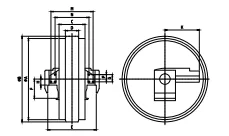SD16 Bulldozer Idler Wheel, Model T16, for SD16/TY160/D60/D65 Undercarriage Guide Parts