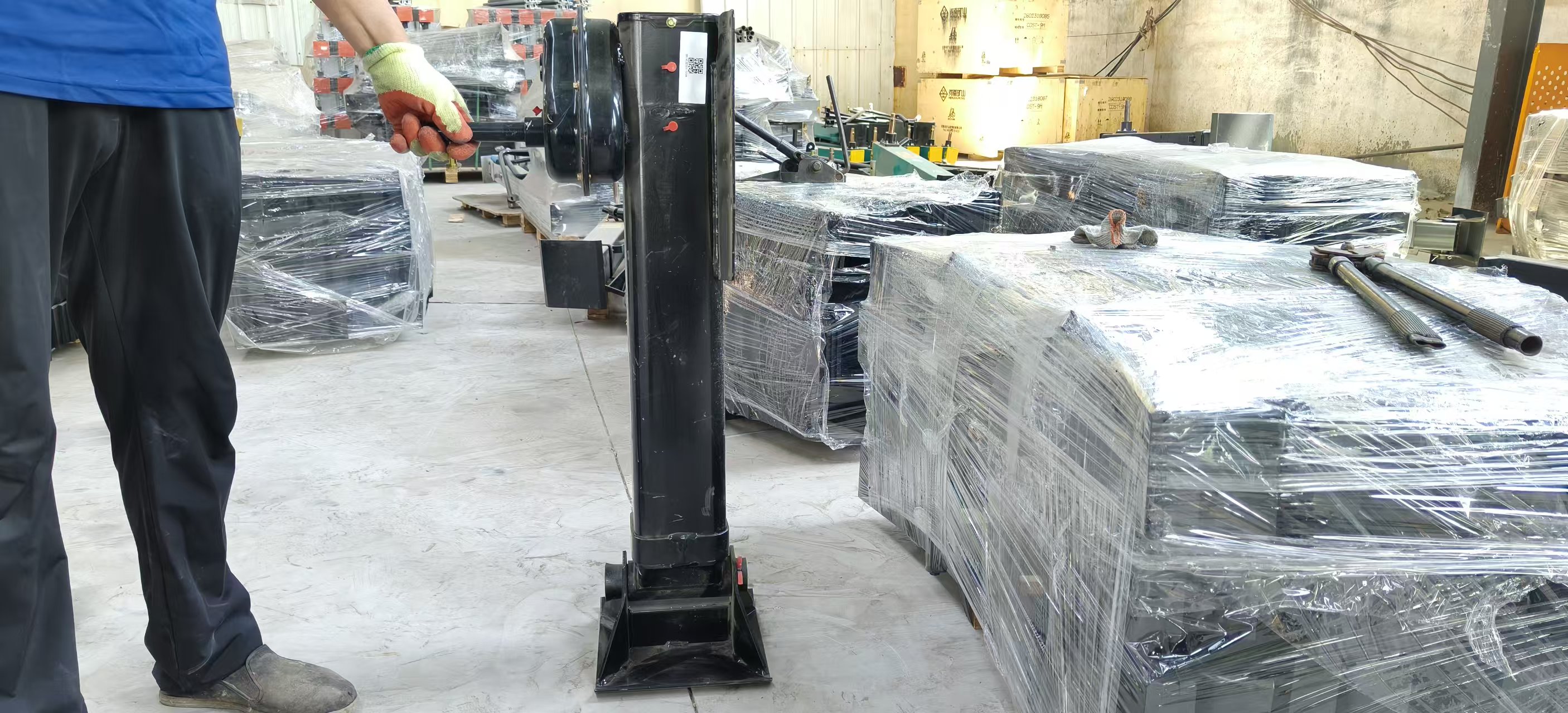 External Trailer Landing Gear 75KG, American Semi-Trailer Mechanical Support Leg, Heavy Duty Trailer Lifting Jack