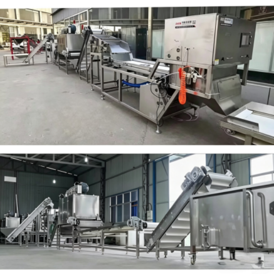Integrated Garlic Separating, Peeling, Washing & Drying Machine, High-capacity Food Grade Garlic Equipment