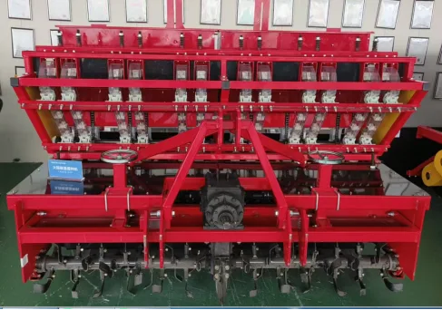 12-Row Garlic Seeder, Tractor-towed Semi-automatic Planter with Continuous Ditching & Drip Irrigation