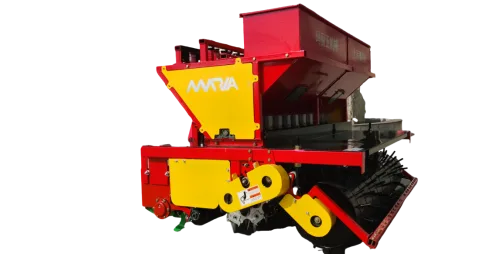 12-Row Garlic Seeder, Tractor-towed Semi-automatic Planter with Continuous Ditching & Drip Irrigation