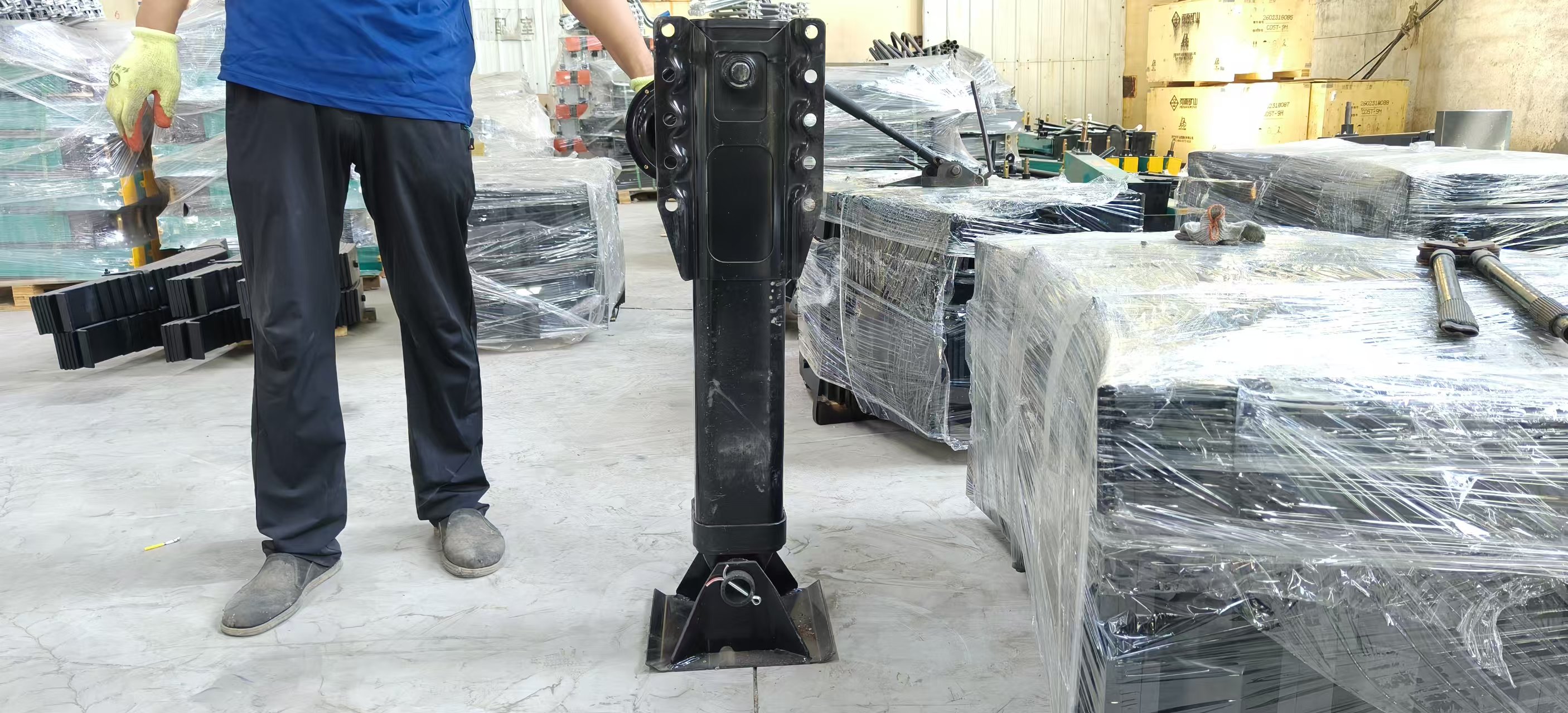 External Trailer Landing Gear, 103KG Heavy Duty Semi Trailer Support Leg, Mechanical Trailer Lifting Jack