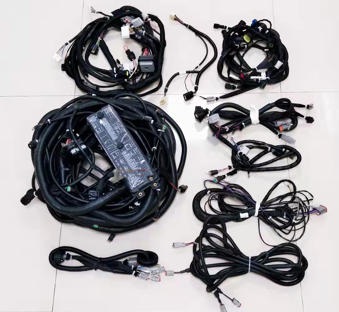 Hyundai R330LC-9S Full Vehicle Wiring Harness: Main Frame Harness + Engine Harness + Cab Harness + A/C & Electrical Auxiliary Harness