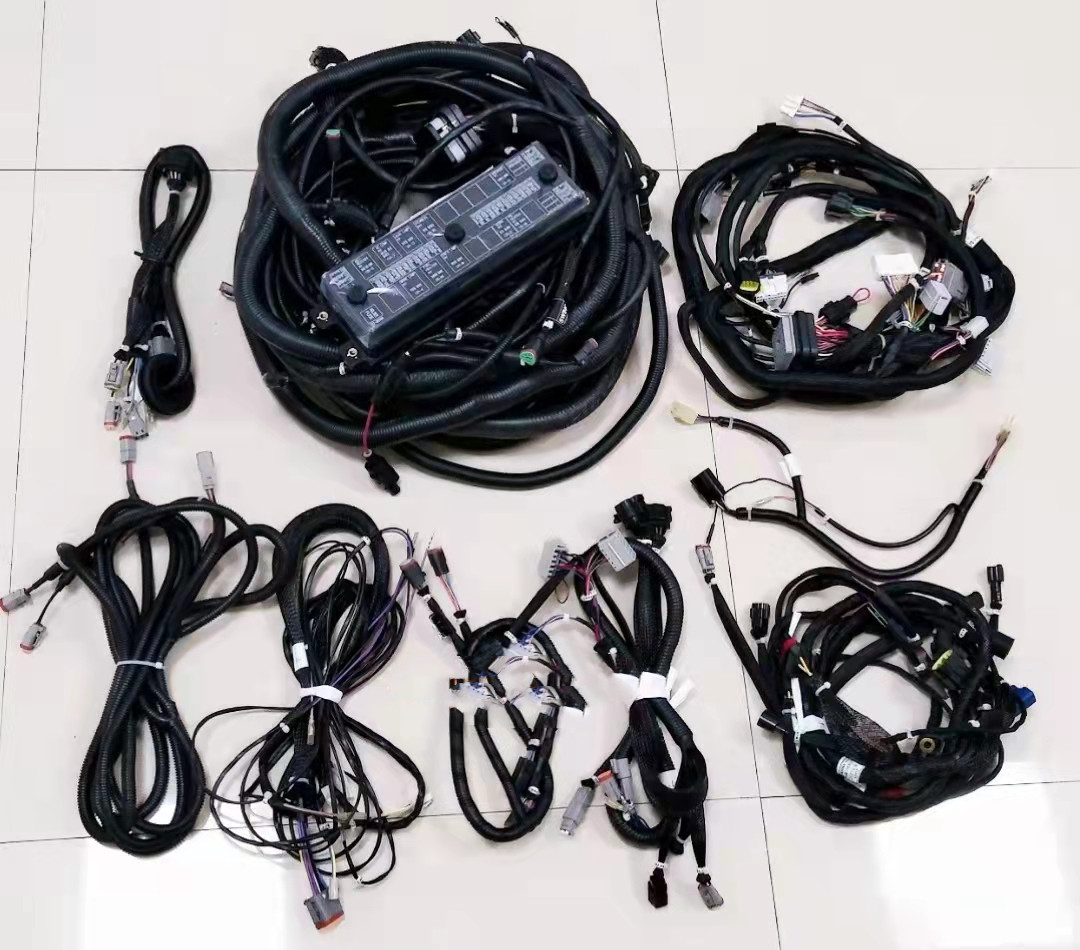 Hyundai R330LC-9S Full Vehicle Wiring Harness: Main Frame Harness + Engine Harness + Cab Harness + A/C & Electrical Auxiliary Harness