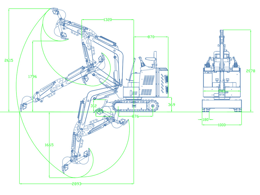 Mini Excavator for Municipal Maintenance/Indoor Demolition/Pipeline Trenching, 1.5-ton, Efficient Operation