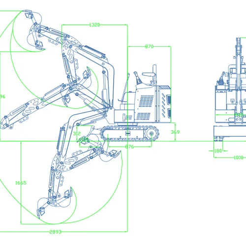 Mini Excavator for Municipal Maintenance/Indoor Demolition/Pipeline Trenching, 1.5-ton, Efficient Operation
