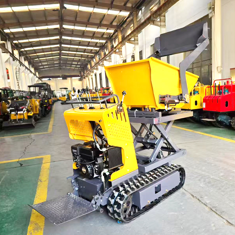 China Automatic Tracked Mini Dumper Adjustable Dump Truck 4x4 Mini Dumper Crawler Wholesale High Efficiency Mini Dumper 500kg